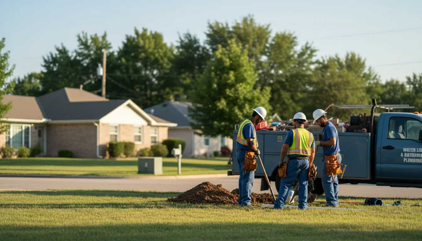 Residential water line and bathroom plumbing service in Amboy, MN